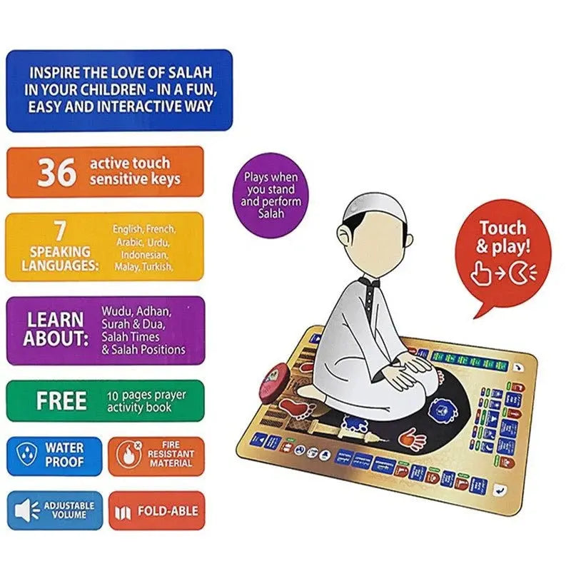 Islamic Prayer Mat for Children Education Yazdan Store